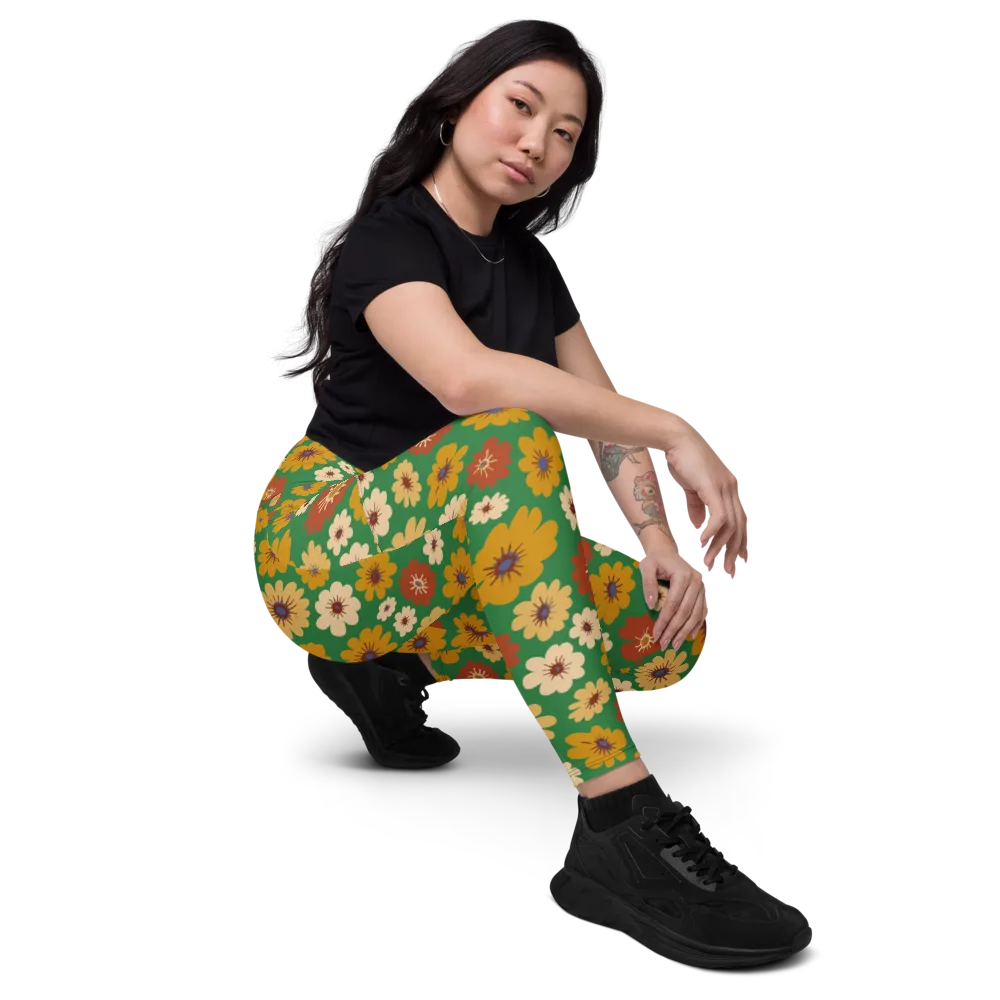 Garden Groove on Leggings with Pockets — Right Front