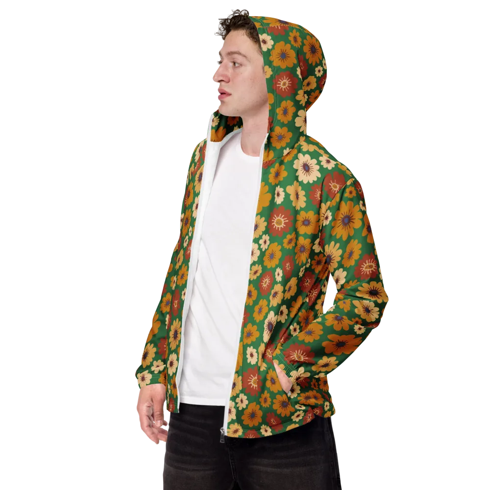 Garden Groove on Men's Windbreaker — Left Front