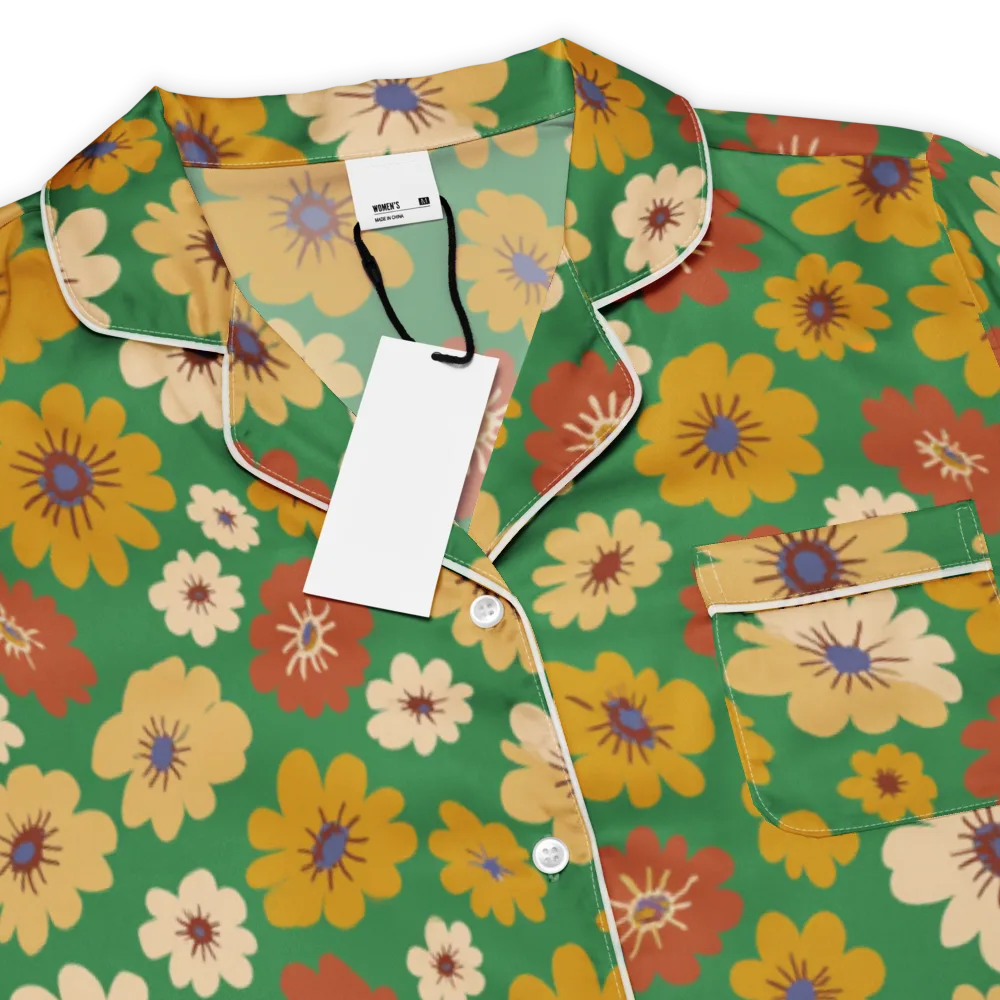 Garden Groove on Women's Short Sleeve Pajama Top — Product details