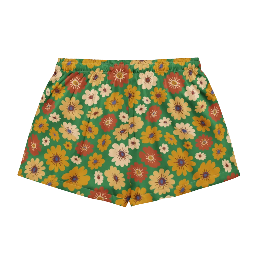 Garden Groove on Women's Pajama Shorts — Back