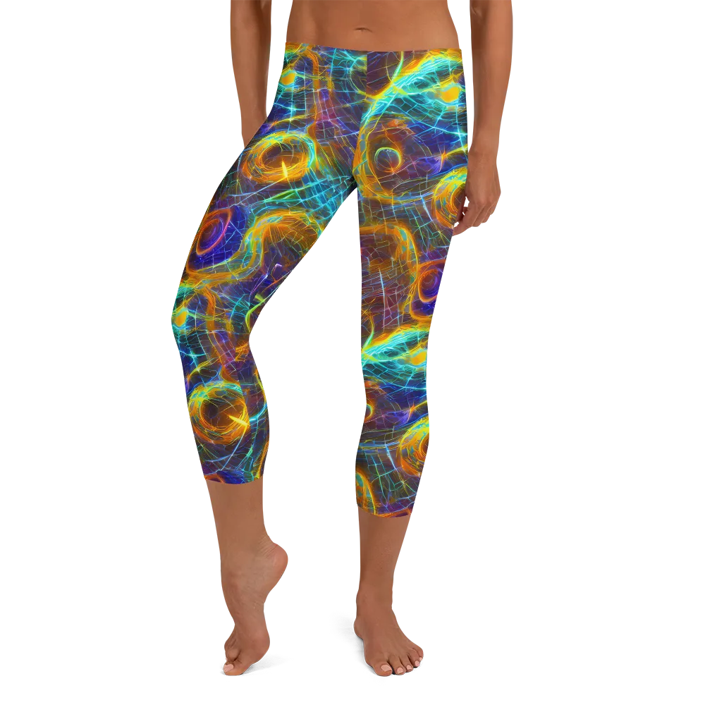 Sonic Vortex on Capri Leggings — Front