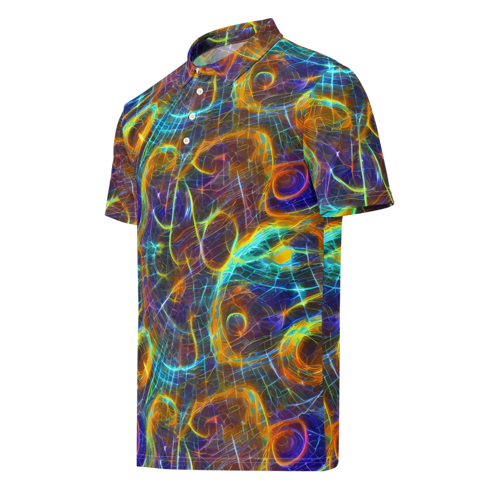 Sonic Vortex on Men's Slim Fit Polo Shirt — Left Front