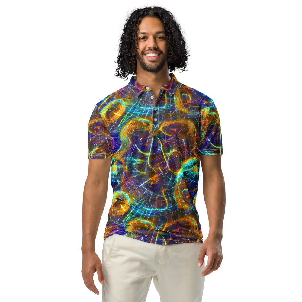 Sonic Vortex on Men's Slim Fit Polo Shirt — Front