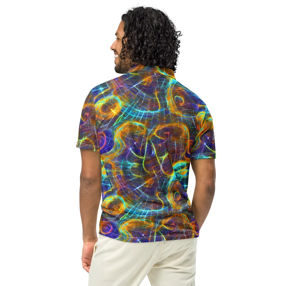 Sonic Vortex on Men's Slim Fit Polo Shirt — Back