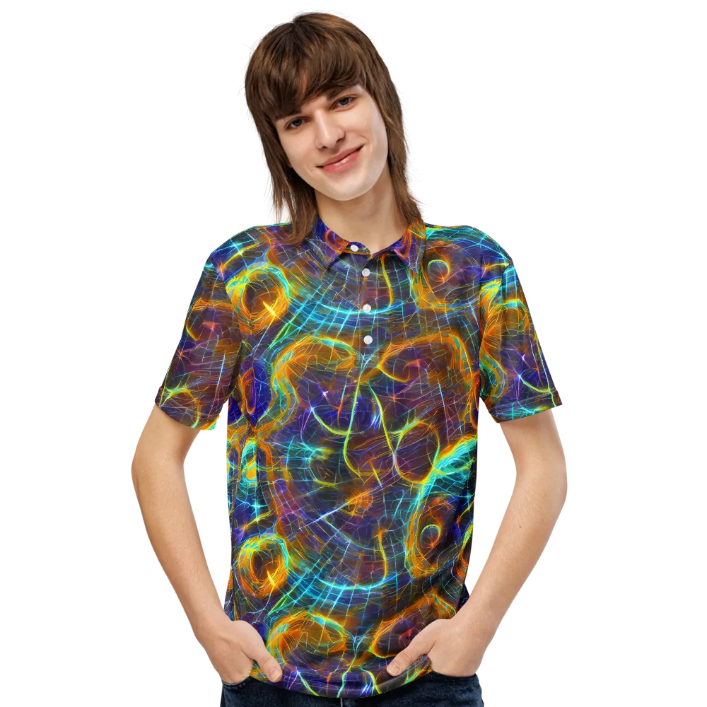 Sonic Vortex on Men's Slim Fit Polo Shirt — Front