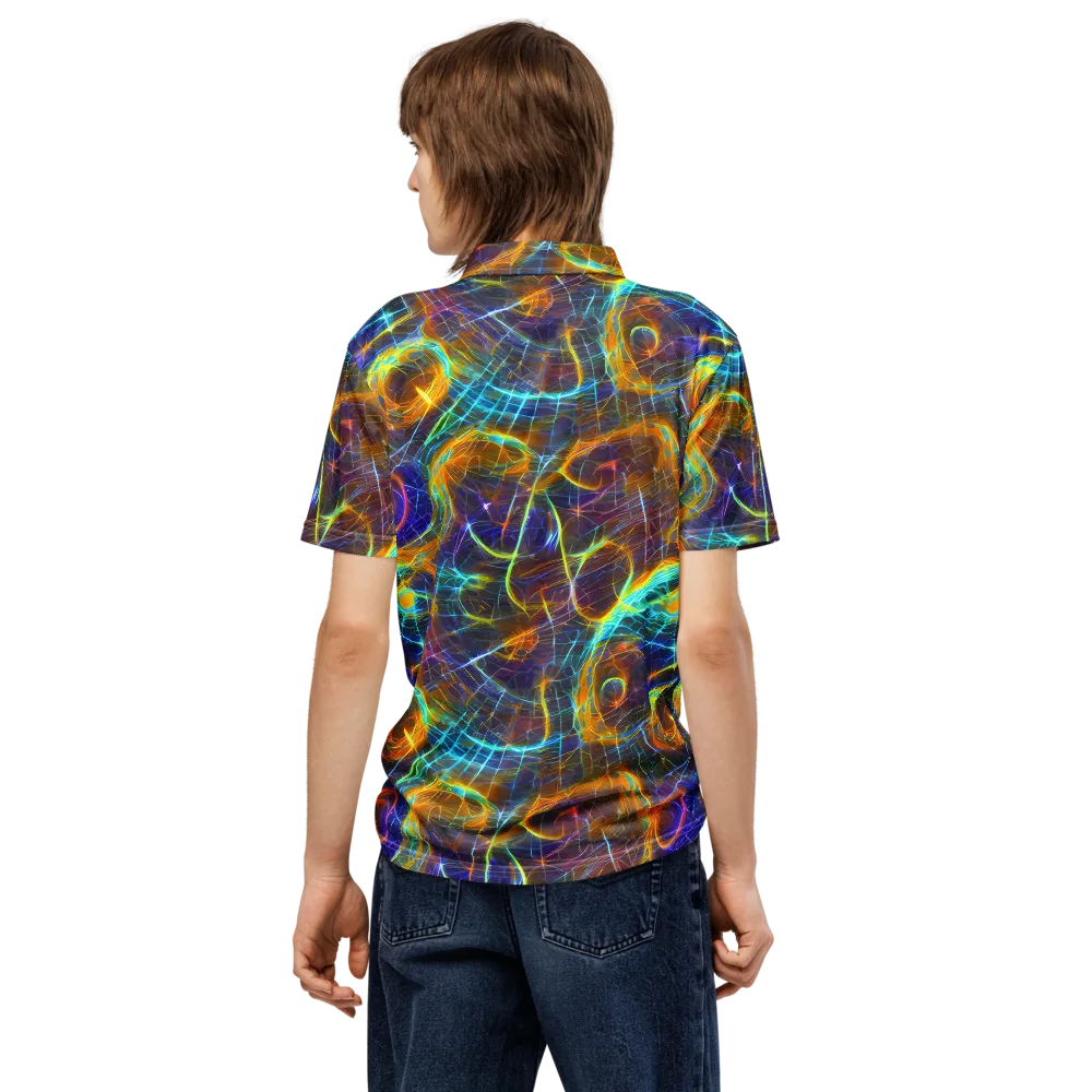 Sonic Vortex on Men's Slim Fit Polo Shirt — Back