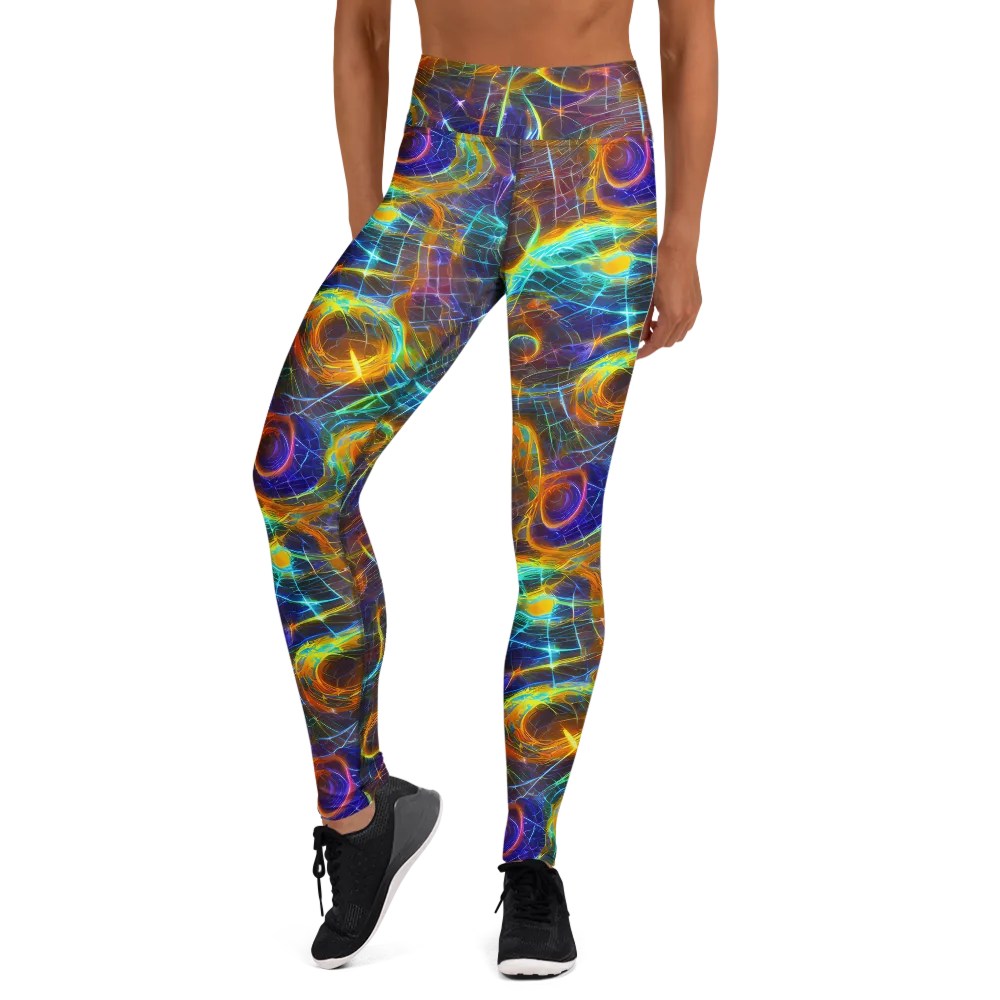 Sonic Vortex on Yoga Leggings — Front