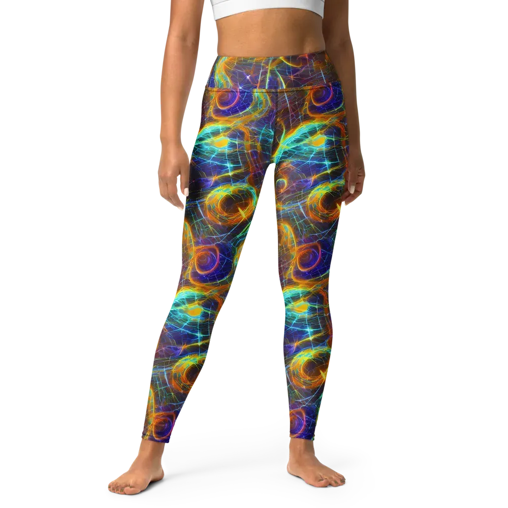 Sonic Vortex on Yoga Leggings — Front