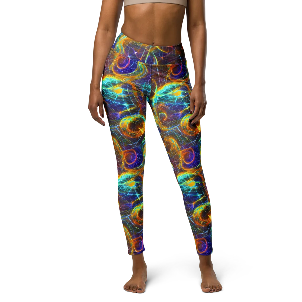 Sonic Vortex on Yoga Leggings — Front