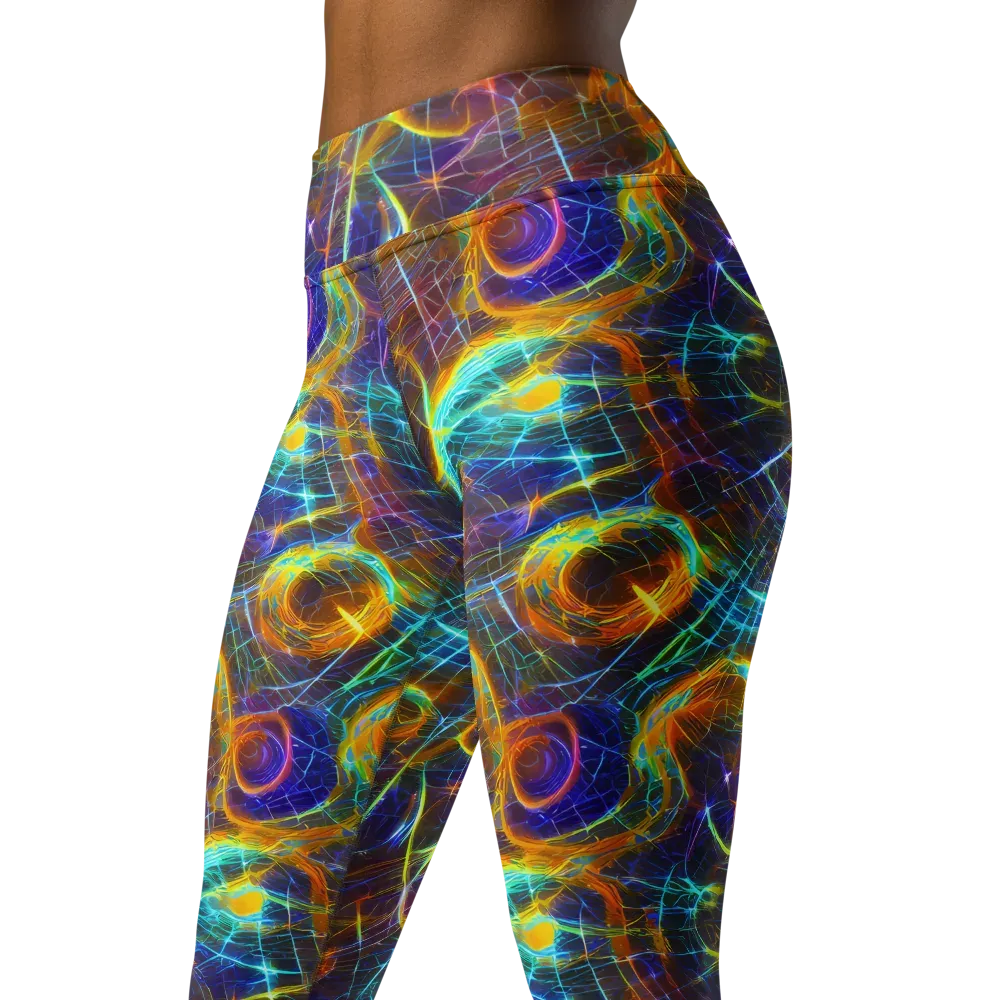 Sonic Vortex on Yoga Leggings — Left Front