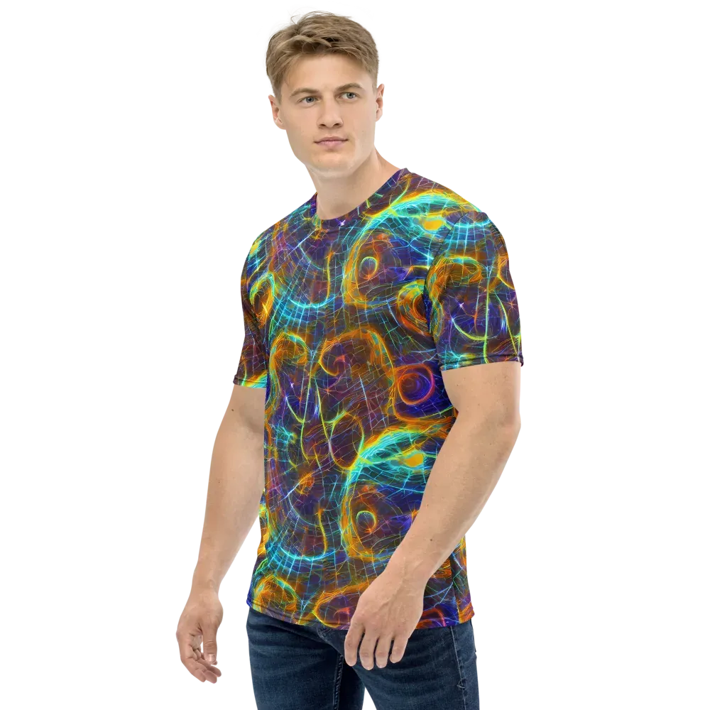 Sonic Vortex on Men's Crew Neck T-Shirt — Left