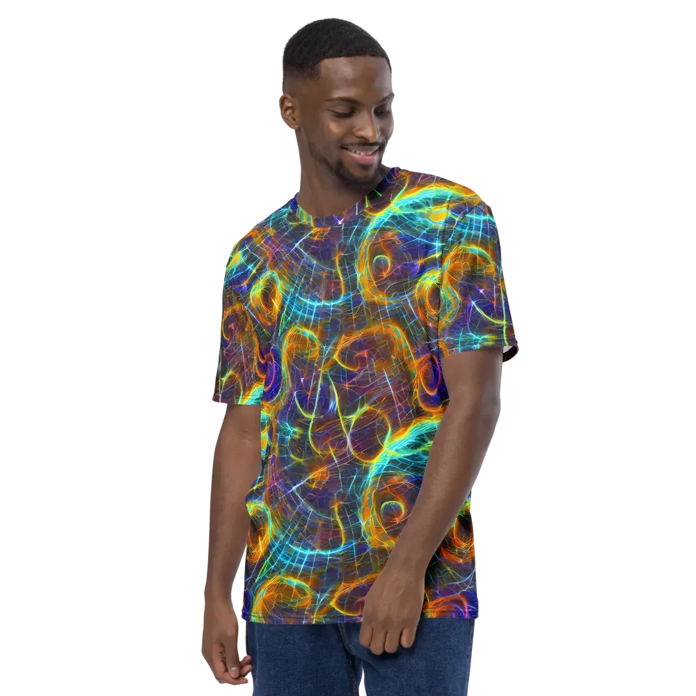 Sonic Vortex on Men's Crew Neck T-Shirt — Left