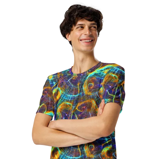Sonic Vortex on a Men's Crew Neck T-Shirt