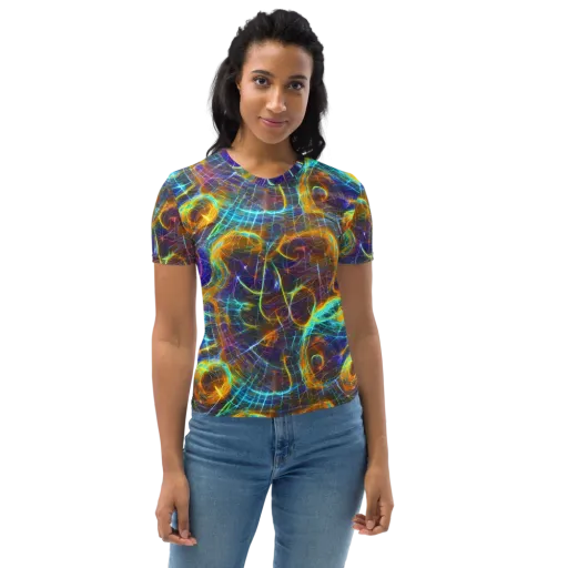 Sonic Vortex on a Women's Crew Neck T-Shirt