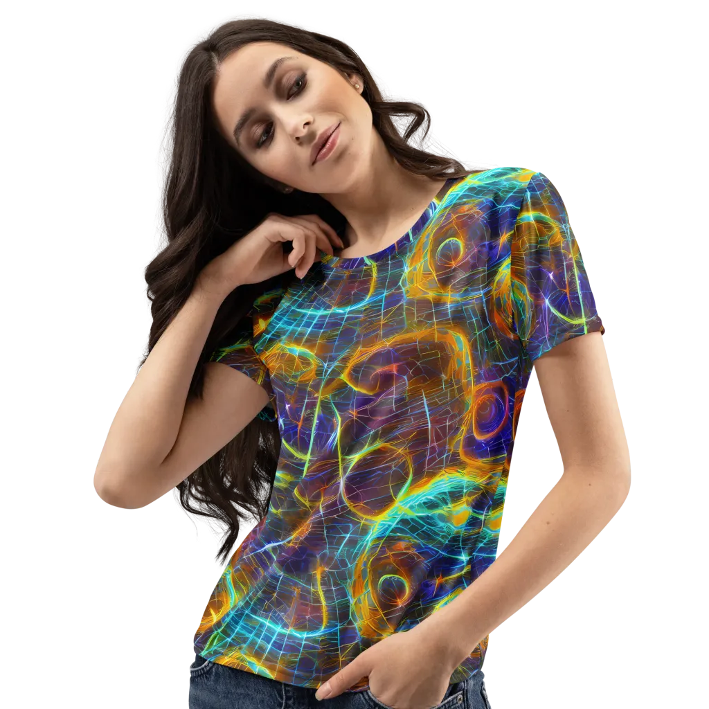 Sonic Vortex on Women's Crew Neck T-Shirt — Left Front