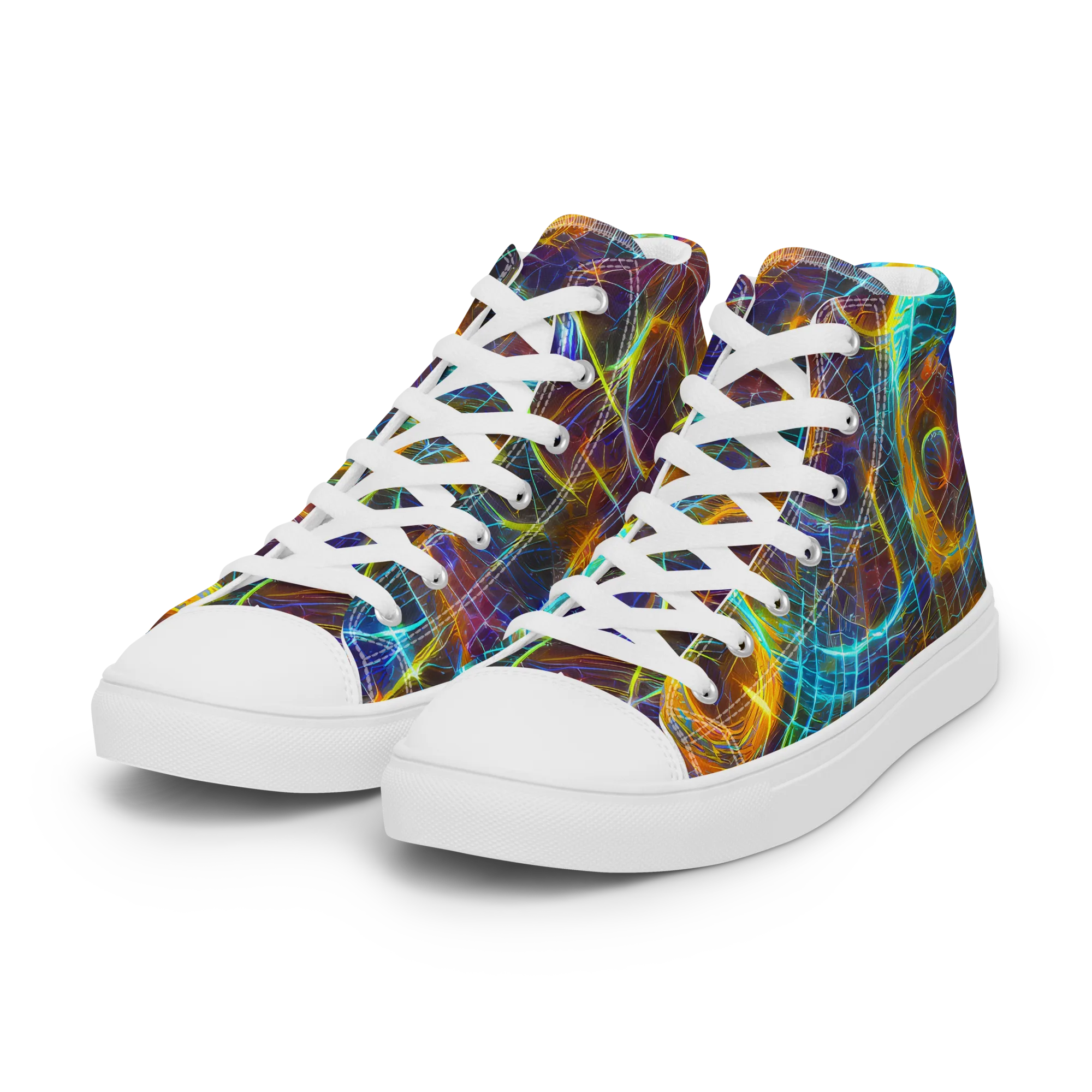 Sonic Vortex on Women's High Top Canvas Shoes — Left Front