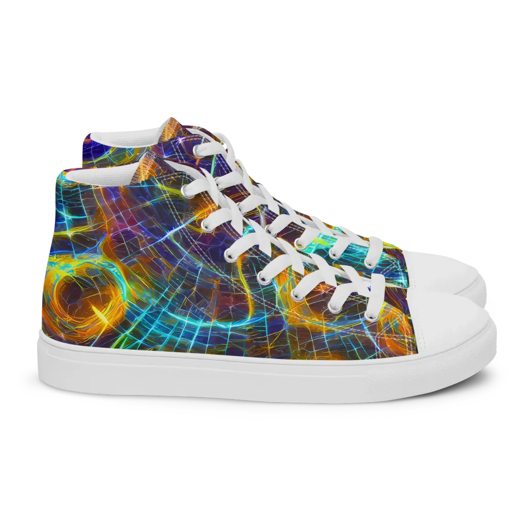 Sonic Vortex on Women's High Top Canvas Shoes — Right