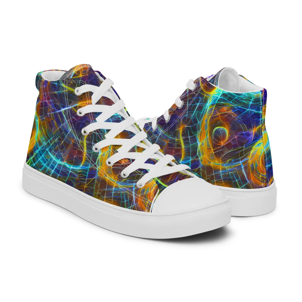 Sonic Vortex on Women's High Top Canvas Shoes — Right