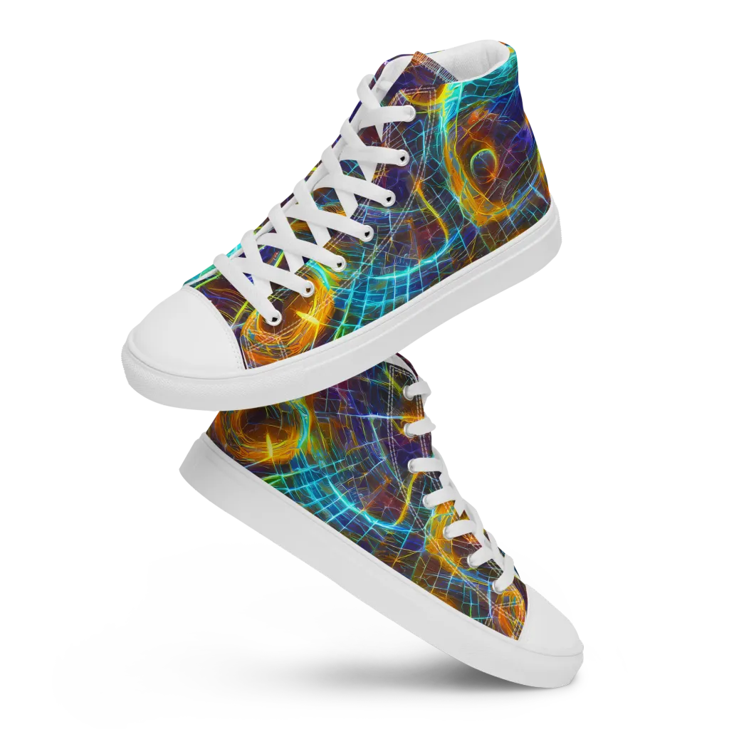 Sonic Vortex on Women's High Top Canvas Shoes — Front