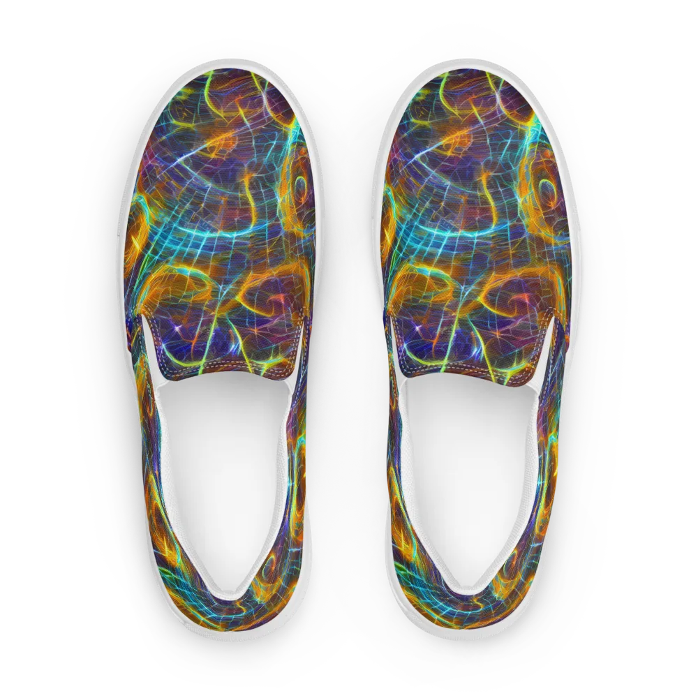 Sonic Vortex on Men's Slip-On Canvas Shoes — Front