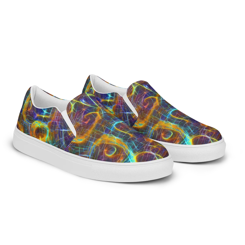 Sonic Vortex on Men's Slip-On Canvas Shoes — Right Front