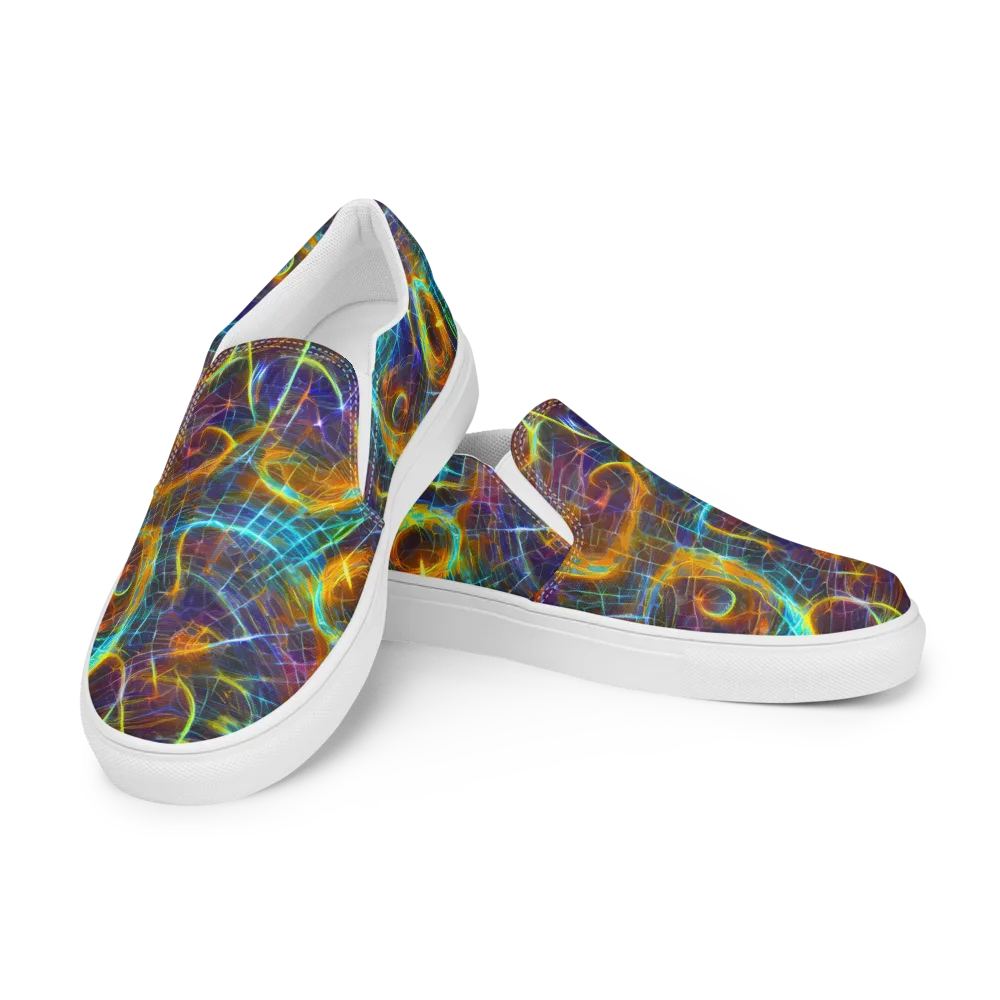 Sonic Vortex on Men's Slip-On Canvas Shoes — Left Front