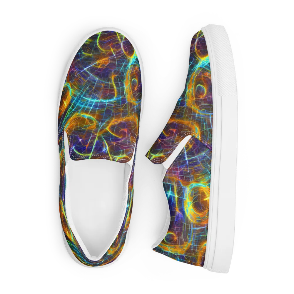 Sonic Vortex on Men's Slip-On Canvas Shoes — Front