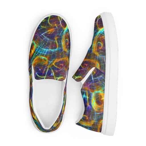 Sonic Vortex on a Men's Slip-On Canvas Shoes