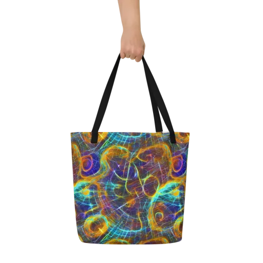 Sonic Vortex on a Large Tote Bag W/ Pocket