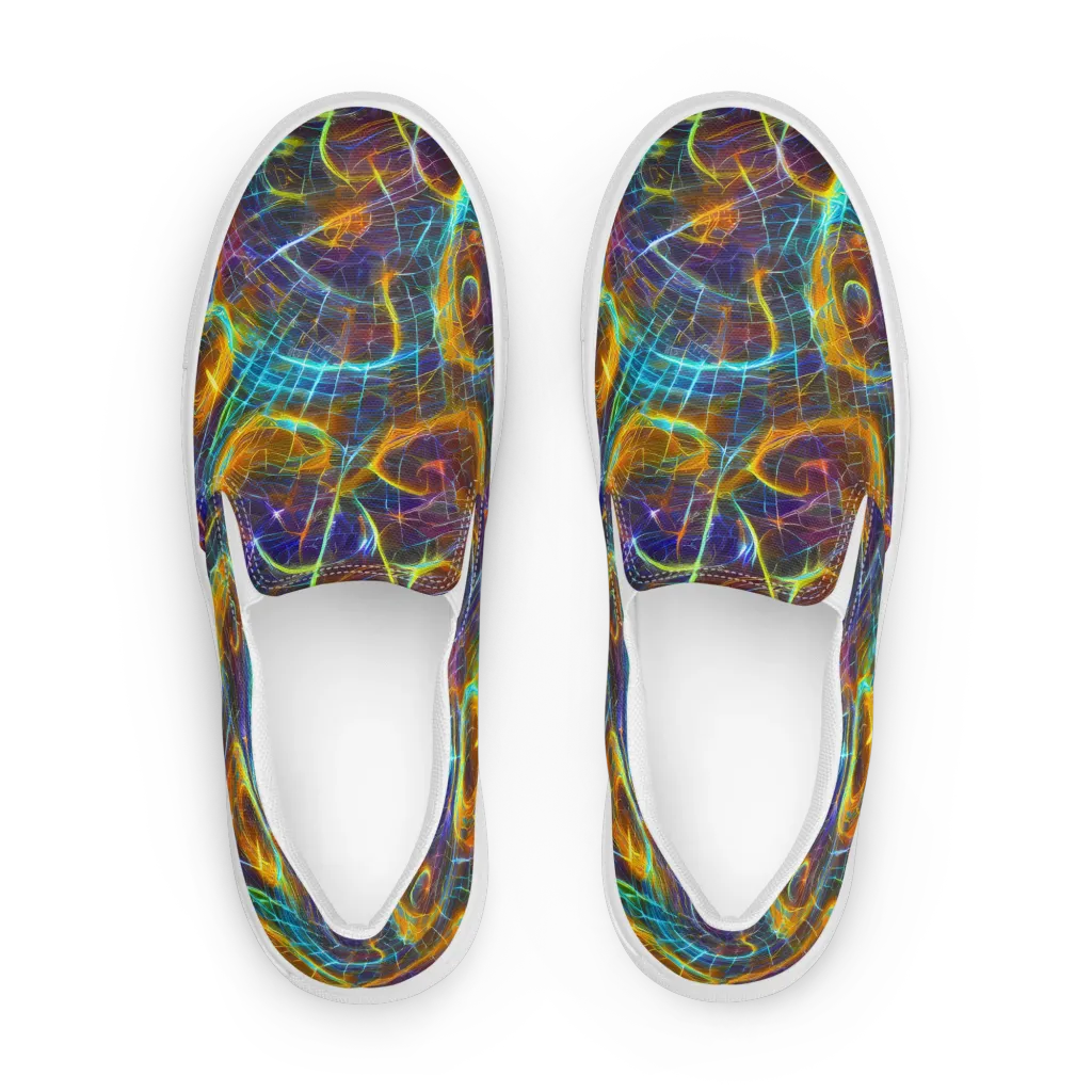 Sonic Vortex on Women's Slip-On Canvas Shoes — Front