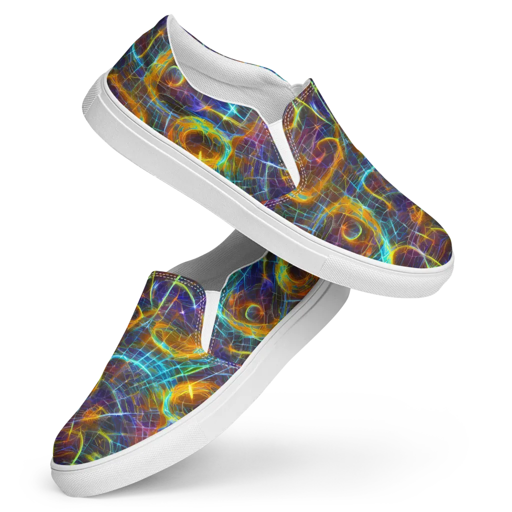 Sonic Vortex on Women's Slip-On Canvas Shoes — Front