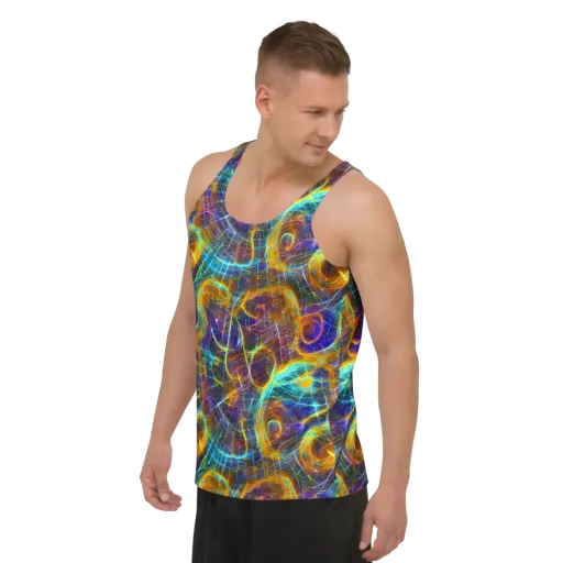 Sonic Vortex on a Men's Tank Top