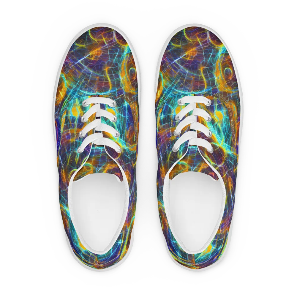 Sonic Vortex on Men's Lace-Up Canvas Shoes — Front