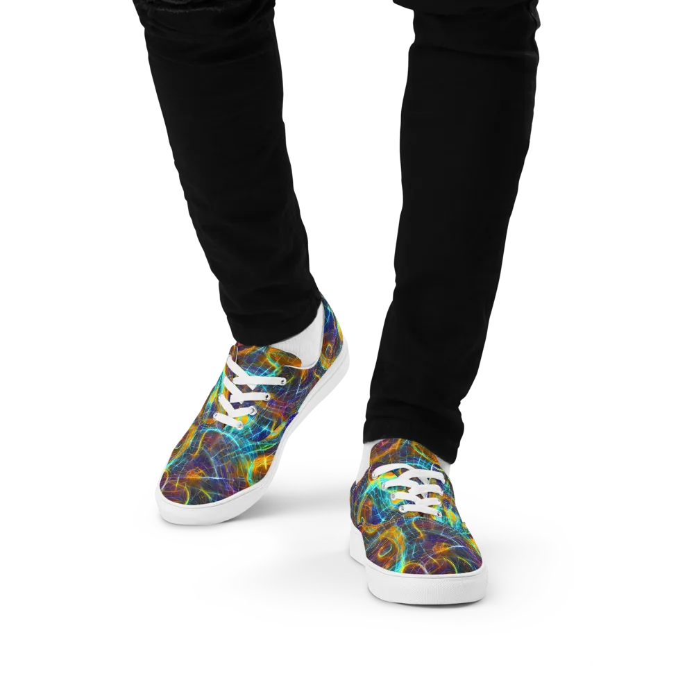 Sonic Vortex on Men's Lace-Up Canvas Shoes — Front