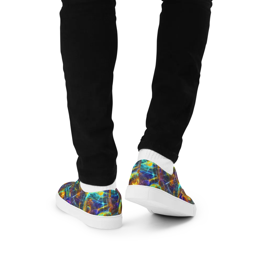 Sonic Vortex on Men's Lace-Up Canvas Shoes — Back