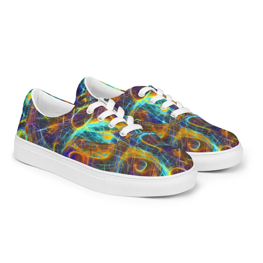 Sonic Vortex on Men's Lace-Up Canvas Shoes — Right Front