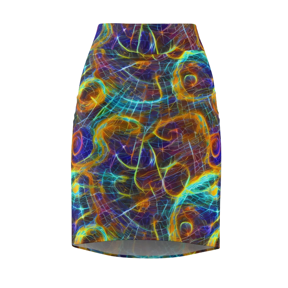 Sonic Vortex on Pencil Skirt — Front