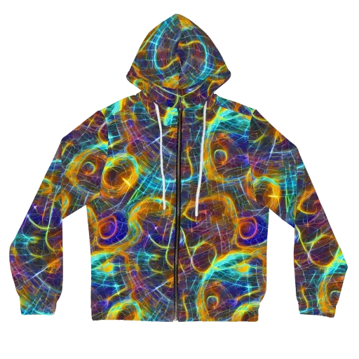 Sonic Vortex on a Women's Full-Zip Hoodie