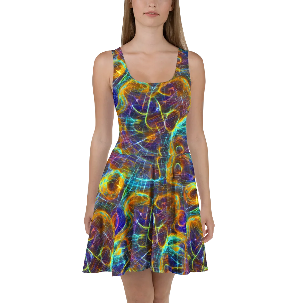Sonic Vortex on Skater Dress — Front