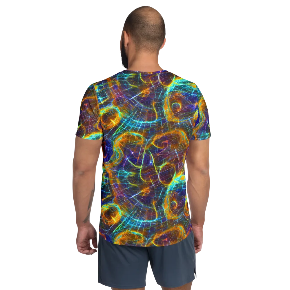 Sonic Vortex on Men's Athletic T-Shirt — Back