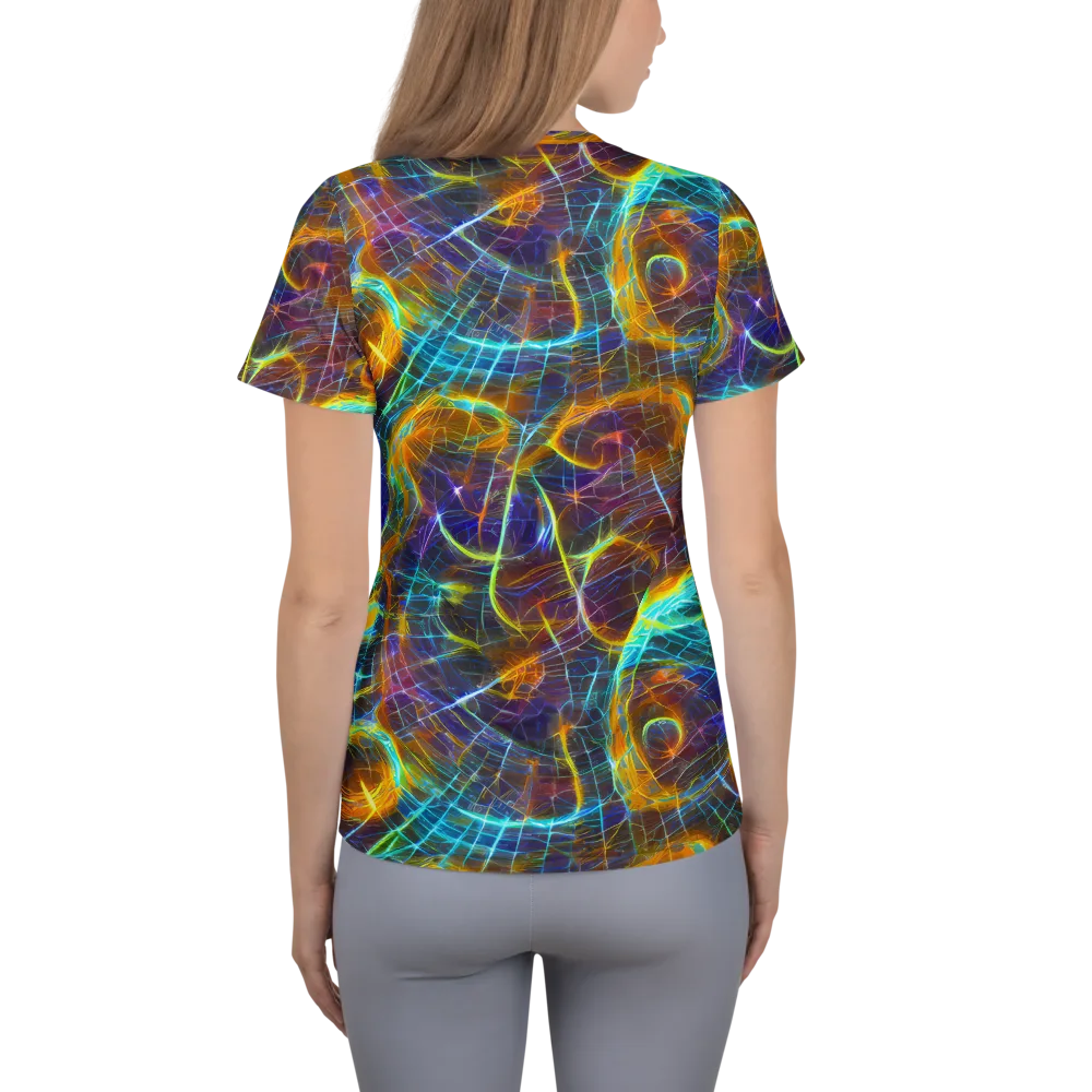 Sonic Vortex on Women's Athletic T-Shirt — Back