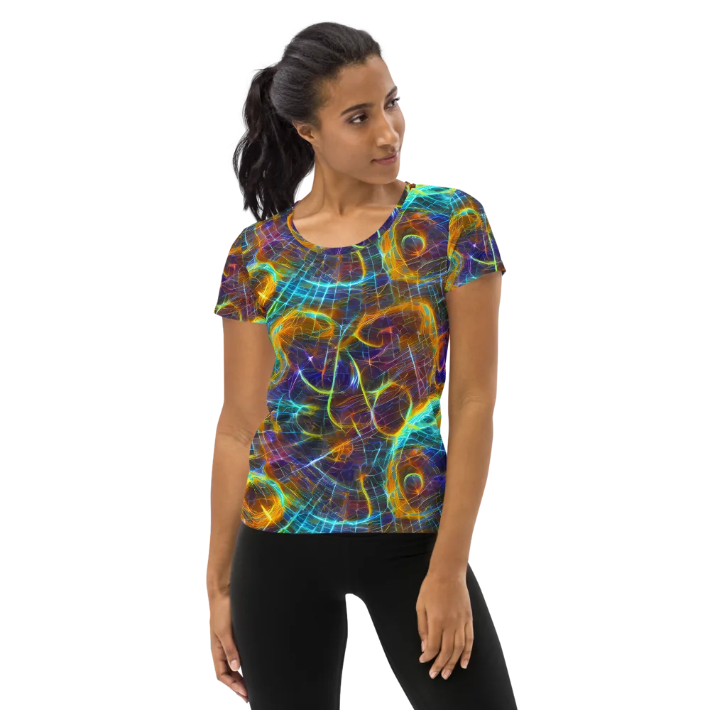 Sonic Vortex on Women's Athletic T-Shirt — Front