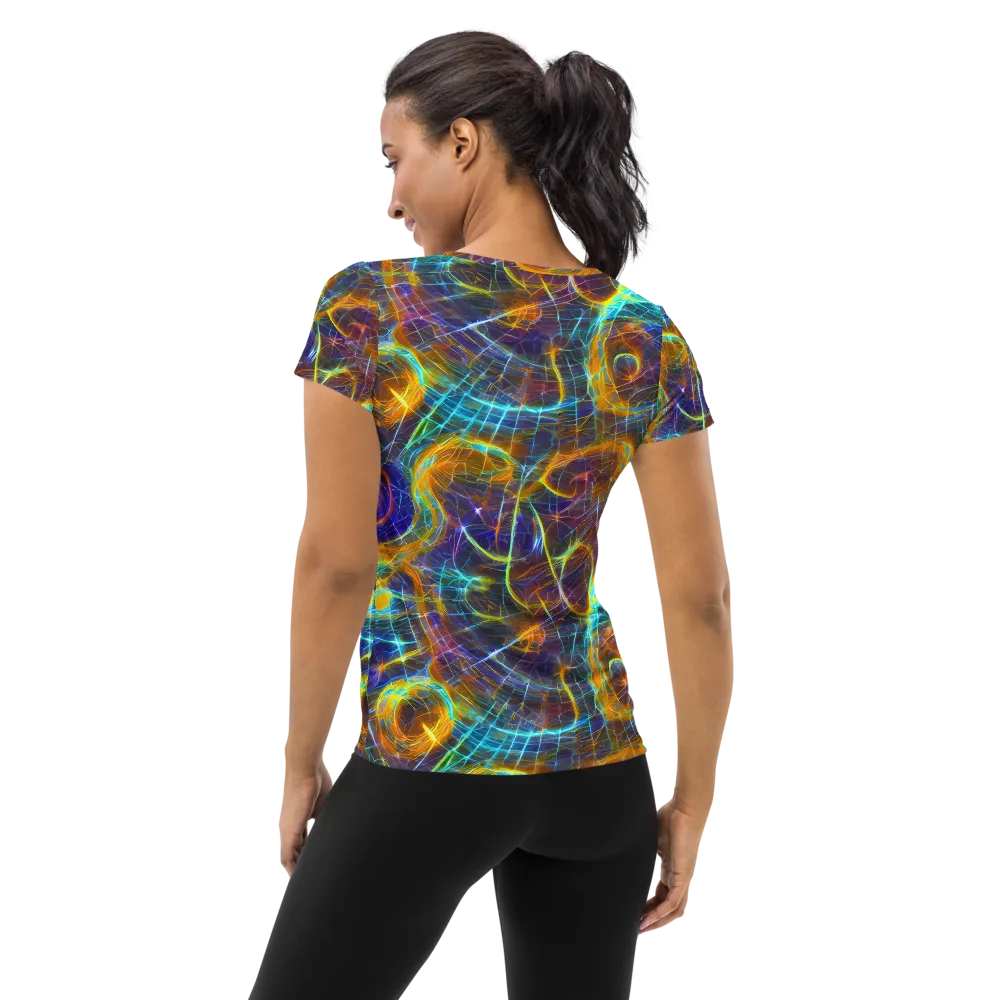 Sonic Vortex on Women's Athletic T-Shirt — Back