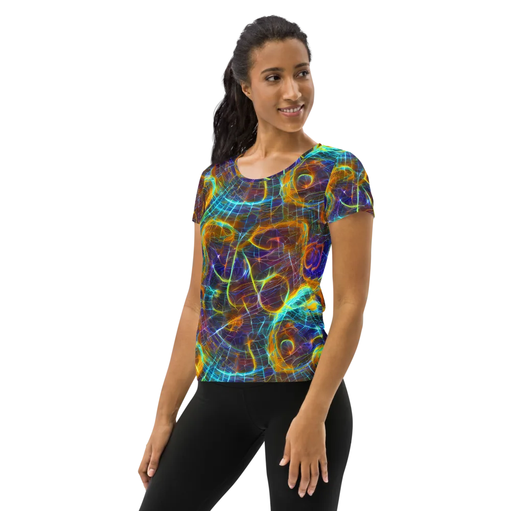 Sonic Vortex on Women's Athletic T-Shirt — Left
