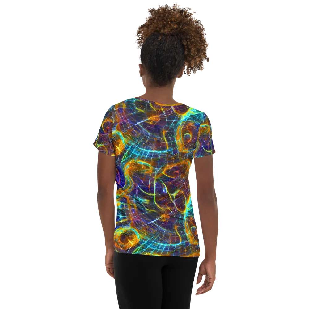 Sonic Vortex on Women's Athletic T-Shirt — Back