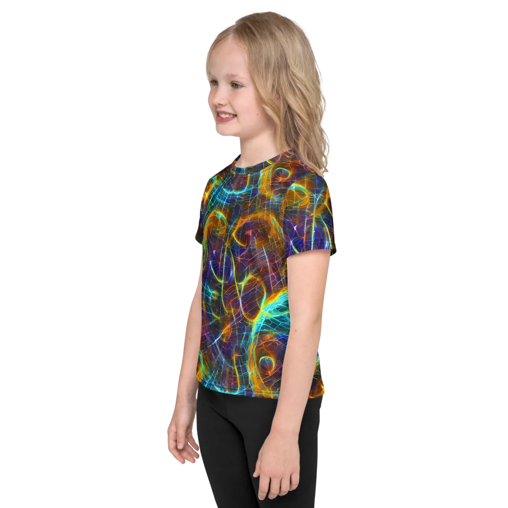 Sonic Vortex on Kids Crew Neck T-Shirt — Left