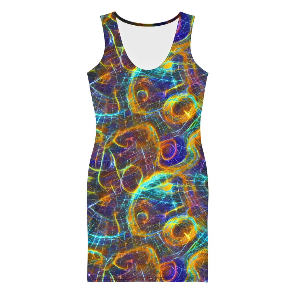 Sonic Vortex on Bodycon Dress — Front