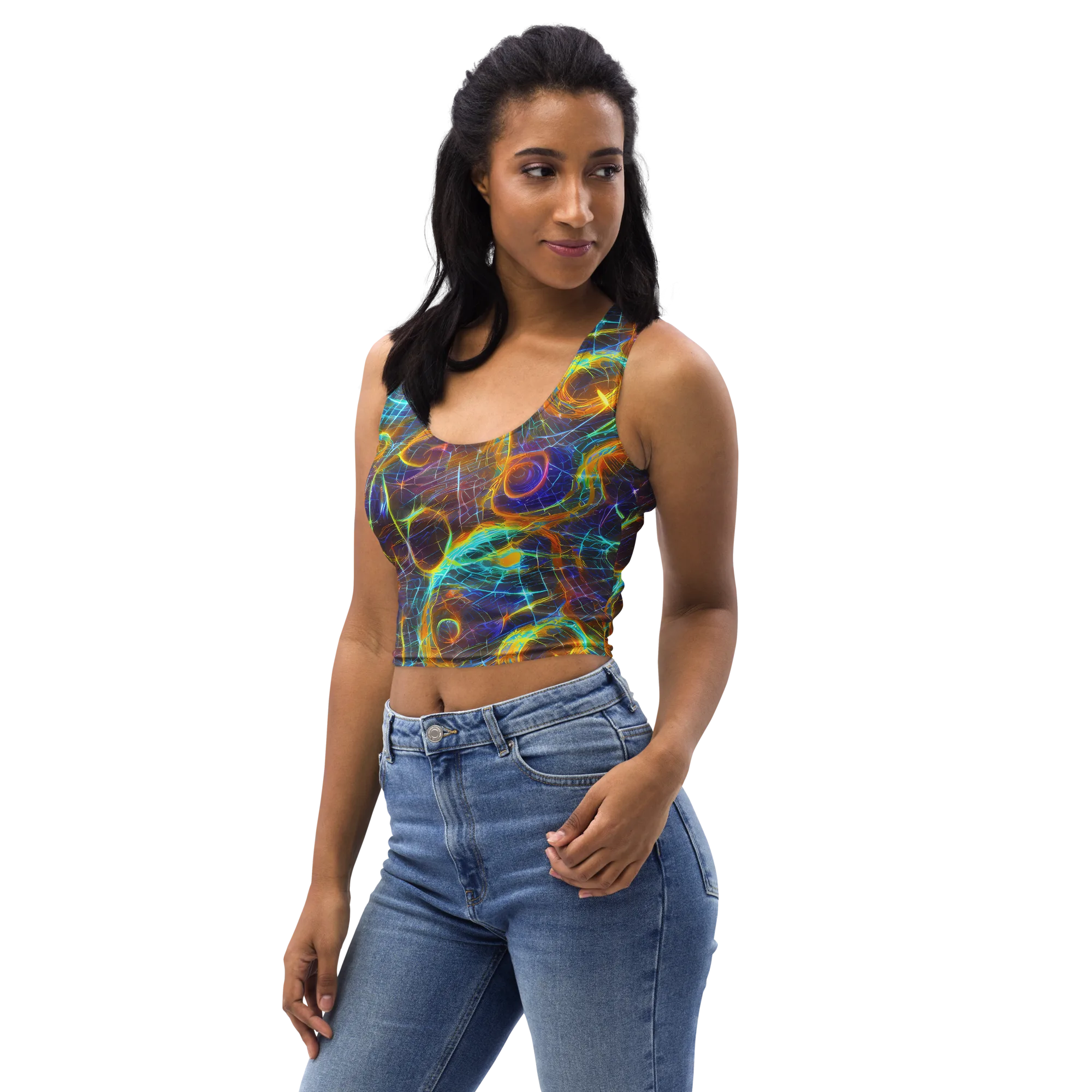 Sonic Vortex on Crop Top — Left Front