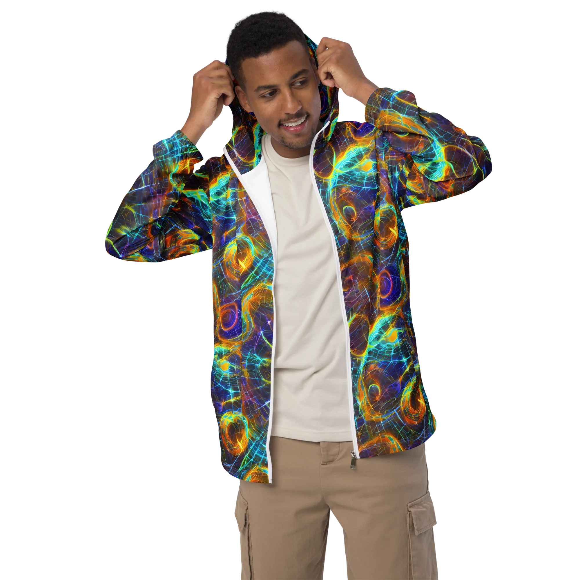 Sonic Vortex on Men's Windbreaker — Front