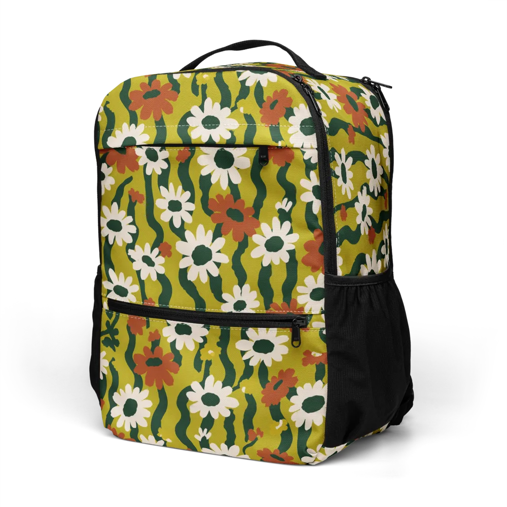 Wildflower Current on Utility Backpack — Left Front